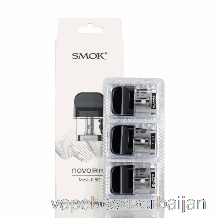 Vape Smoke SMOK NOVO 3 Replacement Pods 0.8ohm MESH Pods